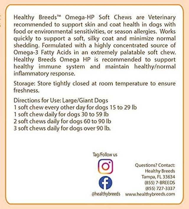 Healthy Breeds American Staffordshire Terrier Omega HP Fatty Acid Skin and Coat Support Soft Chews US