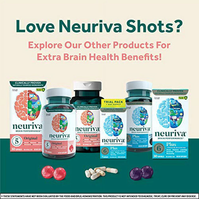 Neuriva Shots Brain + Strawberry Lemonade Flavor 1Ea (Pack of 3)