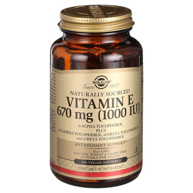 Solgar Vitamin E 1000 IU - 100 Vegetarian Softgels