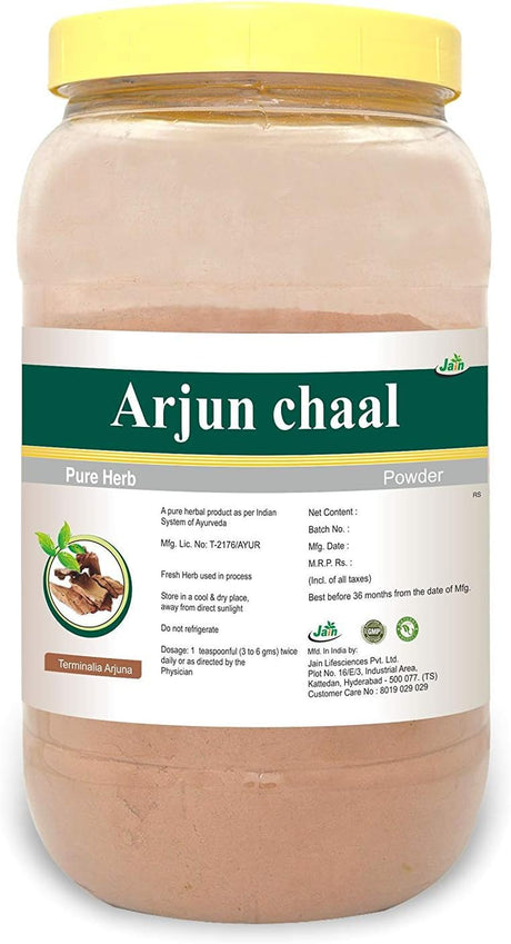 Jain'S Arjun Chaal Powder - 1 Kg - Indian Ayurveda'S Pure Natural Herbal Supplement Powder