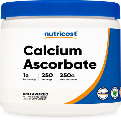 Nutricost Calcium Ascorbate (Vitamin C) Powder, 250G, 250 Serving