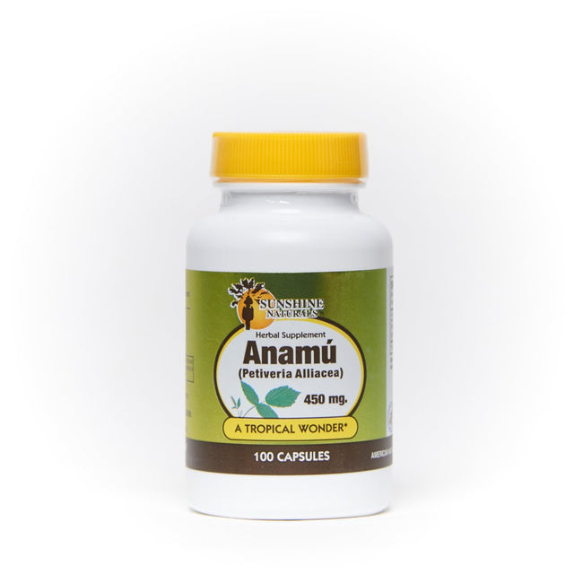 Sunshine Naturals Anamu 450 Mg Capsules, Herbal Dietary Supplement, 100 Ct