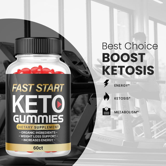 (1 Pack) Fast Start Keto ACV Gummies - Supplement for Weight Loss - Energy & Focus Boosting Dietary Supplements for Weight Management & Metabolism - Fat Burn - 60 Gummies