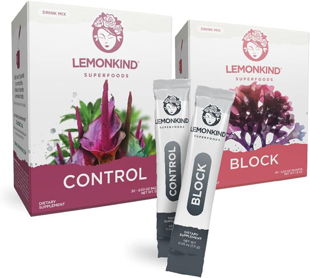 LEMONKIND Naturally Control Hunger and Block Carbs & Fats Bundle, Zero Calories - 60 Servings