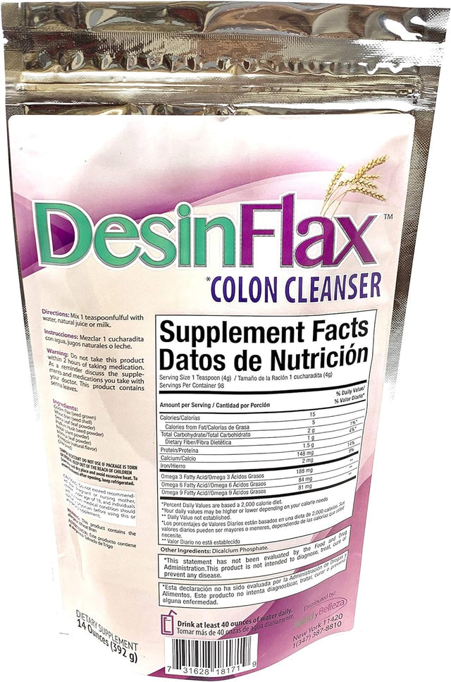 Golden Flaxseed Colon Cleanser 14Oz for Men and Women