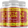 Instant Keto Burn - Ketogenic Weight Loss Support - Energy & Focus Boosting Dietary Supplements for Weight Management & Metabolism - Advanced Fat Burn Raspberry Ketones Pills-180 Capsules (3 Pack)