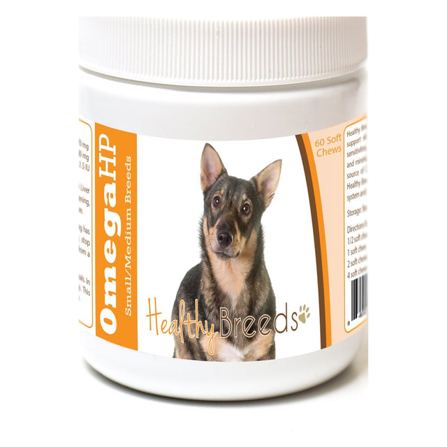 Healthy Breeds Swedish Vallhund Omega HP Fatty Acid Skin and Coat Support Soft Chews