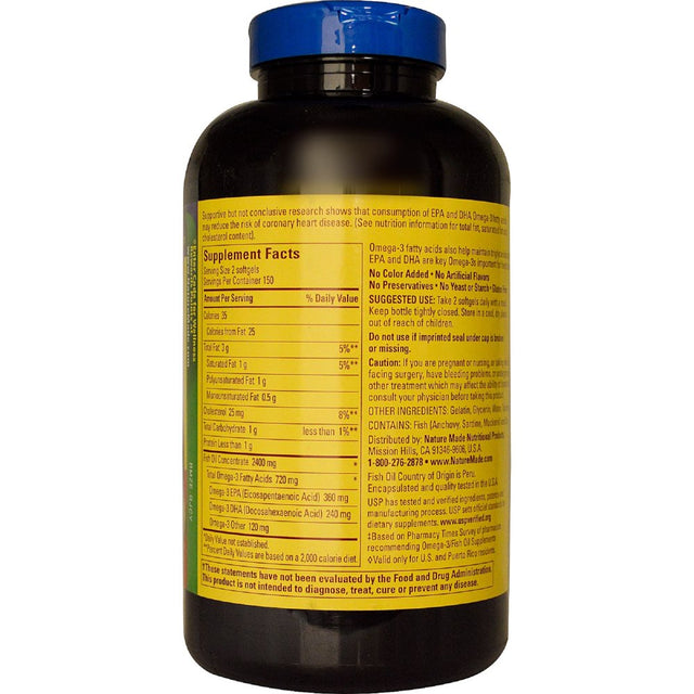 Nature Made Fish Oil 1200 Mg., 400 Softgels