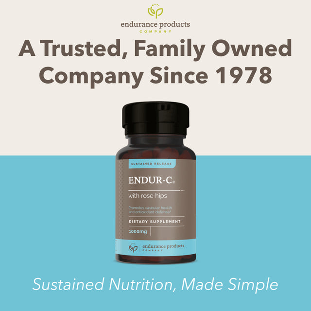 ENDUR-C - 500Mg Sustained-Release Vitamin C Supplement for Optimal Absorption* - 200 Tablets - Ascorbic Acid with Rose Hips - Endurance Products Company