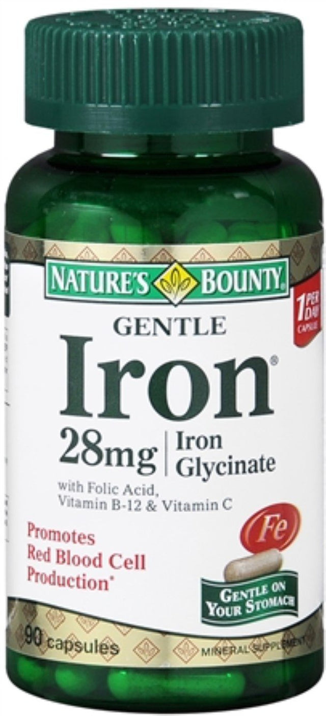 Nature'S Bounty Gentle Iron 28 Mg Capsules 90 Capsules (Pack of 2)