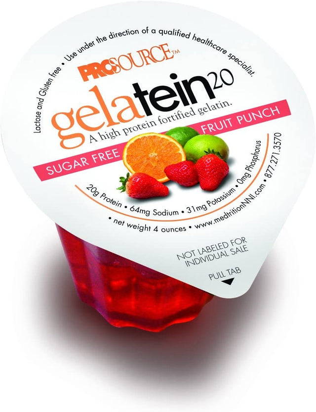 Gelatein 20 Oral Protein Supplement Fruit Punch Flavor 4 Oz. Cup Ready to Use, 11693 - ONE Cup