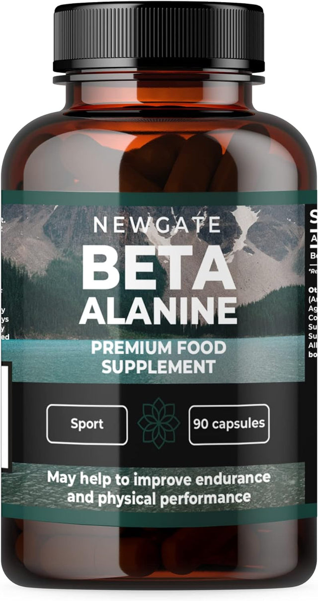 Beta Alanine 500Mg for Men and Women - 90 Capsules - Preworkout Nutritional Supplement - Energy & Muscle – Halal - Made in the UK