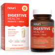 Nouri Digestive Health Probiotic with Omega for Digestion, Immune, and Brain Health, 30 Day Supply