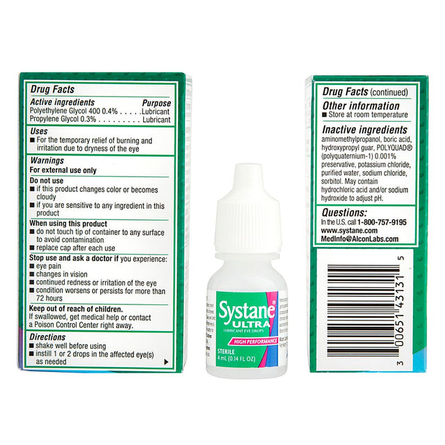 SYSTANE ULTRA Lubricant Eye Drops for Dry Eye Symptoms, 4Ml