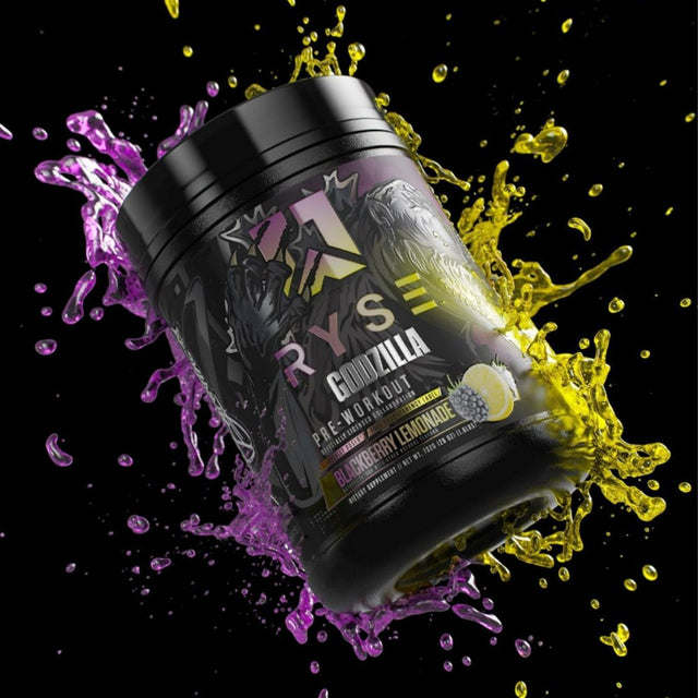 Ryse Noel Deyzel X Godzilla Pre Workout | Intense Pumps, Energy, & Focus | Citrulline & Beta Alanine | 400Mg Total Caffeine | 40 Servings (Blackberry Lemonade)