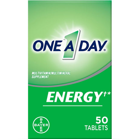 One a Day Energy Multivitamin Tablets, Multivitamins for Men & Women, 50 Ct