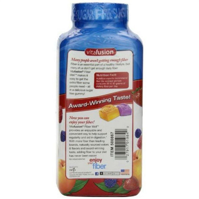 Vitafusion Fiber Gummies, 220Count"Sugar Free"