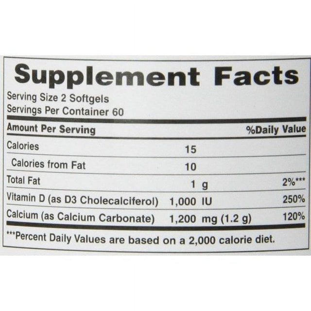 2 Pack - Calcium 1200Mg + D Softgels 120 Ea