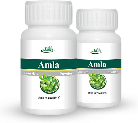 Jain'S Amla Powder- 100 Gram (Pack of 2) - Indian Ayurveda'S Pure Natural Herbal Supplement Powder