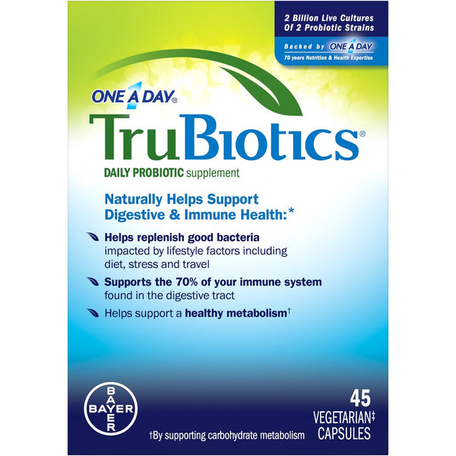 One a Day Trubiotics, Daily Probiotic Supplement for Digestive and Immune Health*, 45-Capsule