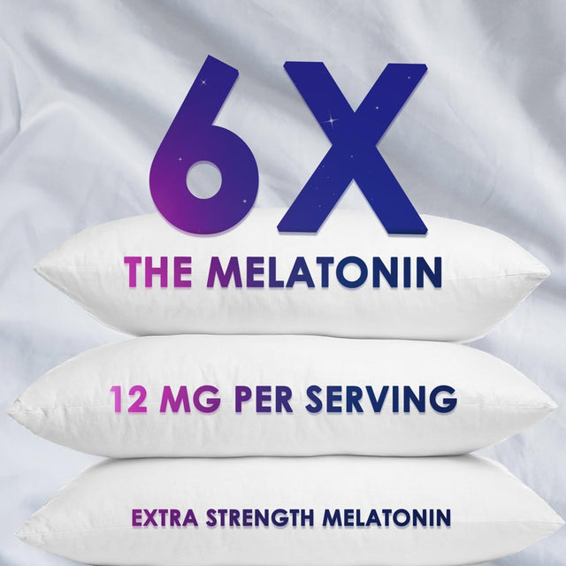 Sleep Vitamins - Fast Acting with 12Mg Melatonin - Best Non-Habit Forming Sleep Support Gummy Supplement - Includes Vitamins B6, C, D3, L-Theanine, Melatonin, Chamomile, & Zinc - 60 Gummies