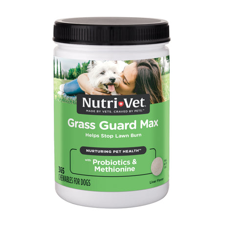 Nutri-Vet Grass Guard Chewables for Dogs| Prevent Lawn Burn from Urine | 365 Count