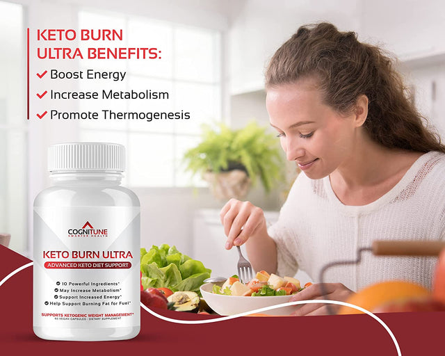 Keto Burn Keto Diet Pills – 10 in 1 Thermogenic Ketone Supplements for Women & Men, Garcinia Cambogia, Raspberry Ketones, Apple Cider Vinegar, Green Tea, Chromium Picolinate, Acai & More