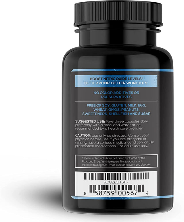 Extra Strength L Arginine Capsule 1500Mg - Nitric Oxide Supplements for Stamina, Muscle, Vascularity & Energy - Powerful NO Booster with L-Arginine, L-Citrulline & Essential Amino Acids