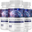 Maximum Recall Pills Brain Supplement Memory Vitamins (3 Pack - 180 Capsules)