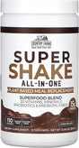 All-In-One Super Shake Meal Replacement 15G Plant Protein Dietary Supplement with Superfoods, Vitamins, Probiotics and Prebiotics, 12 Servings, Chocolate, 12.48 Oz