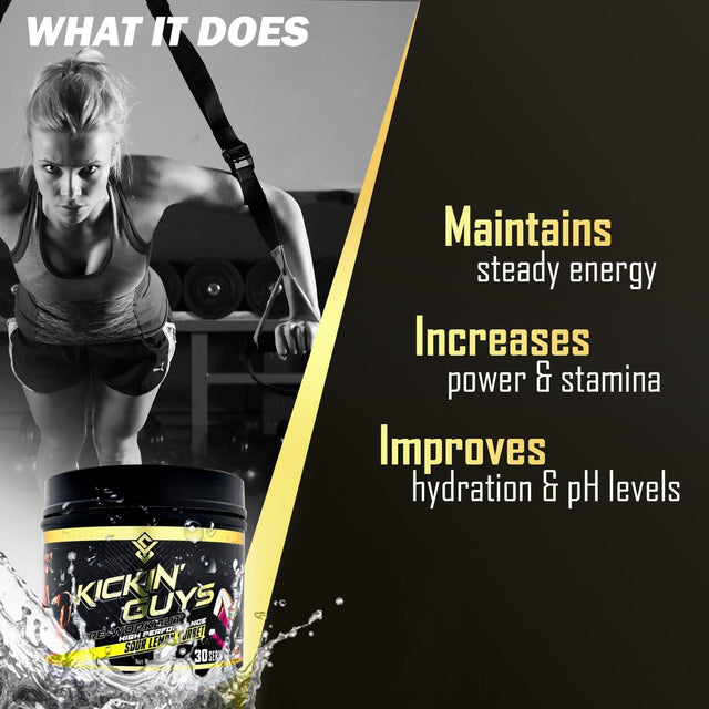 Kickin' Guys Pre Workout Powder Sports Nutrition Supplement - Explode Energy & Performance - Nitric Oxide, BCAA, Creatine, L-Glutamine, Beta Alanine, Natural Caffeine, Citrulline, Amino 30 Servings