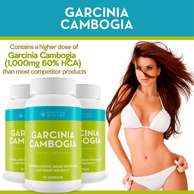 Garcinia Cambogia by Amazing Bio Labs- Weight Loss Supplement and Appetite Suppressant, Metabolism Booster, Carb Blocker & Belly Fat Burner for Men and Women