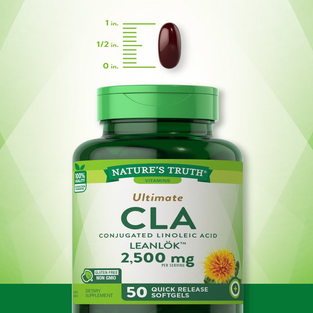 CLA Supplement 1250 Mg | 50 Softgel Pills | Conjugated Linoleic Acid | Non-Gmo, Gluten Free | by Nature'S Truth