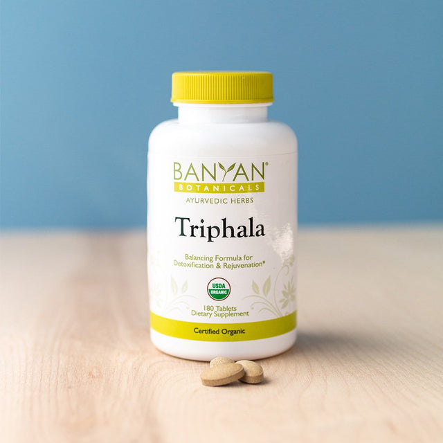 Banyan Botanicals Triphala Tablets - Organic Triphala Supplement with Amla, Haritaki & Bibhitaki – for Daily Detoxifying, Cleansing, & Rejuvenating* – 180 Tablets – Non-Gmo Sustainably Sourced Vegan