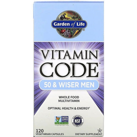 Garden of Life - Vitamin Code RAW 50 & Wiser Men'S Multi Formula - 120 Vegetarian Capsules