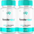 (2 Pack) Feedamind - Brain Boost Supplement - Dietary Supplement for Focus, Memory, Clarity, & Energy - Advanced Cognitive Support Formula for Maximum Strength - 120 Capsules