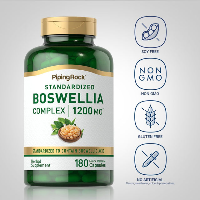 Boswellia Serrata 1200Mg | 180 Extract Capsules | Herbal Supplement | with Bioperine | by Piping Rock