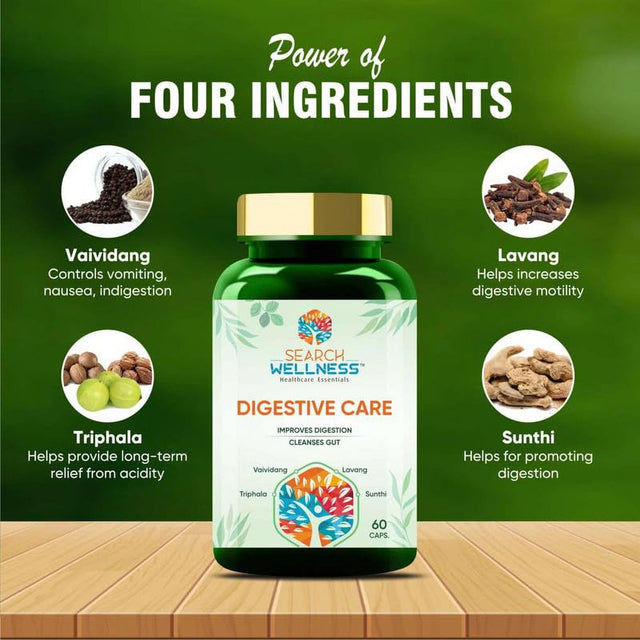 Search Wellness Digestive Care for Digestive Health, Gut Balance, and Comfortable Digestion and Immunity-60 Capsule