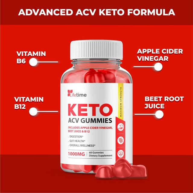 Lifetimeketo plus Gummies - Official Formula, Vegan, Non GMO - Lifetimeketo Acc Gummies, Life Time Gummies with Lifetime Gummies , Vitamin B12, Beet Root Juice, Pomegranate Juice Max (60 Gummies)