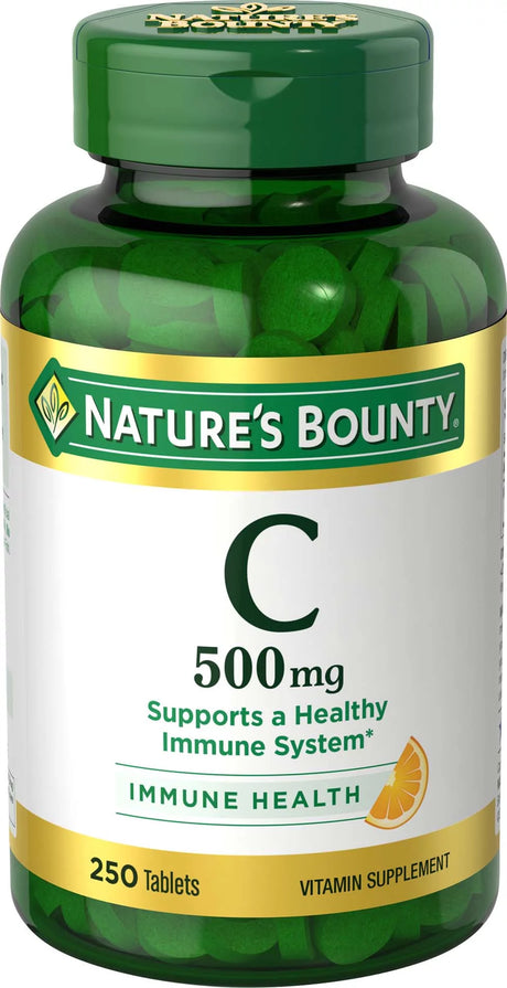 Nature’S Bounty Vitamin C 500Mg Tablets for Immune Support, 250 Ct