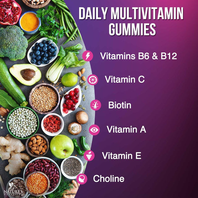 Multivitamin Gummies, Daily Adult Gummy Vitamin for Women & Men, Extra Strength Immune Health Support Supplement with Vitamins A, C, D, E, B-6, B-12, Zinc and More - Non-Gmo, Berry - 90 Gummies