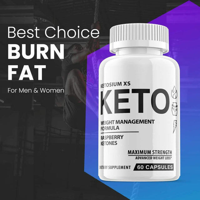 (5 Pack) Ketosium XS Keto - Supplement for Weight Loss - Energy & Focus Boosting Dietary Supplements for Weight Management & Metabolism - Advanced Fat Burn Raspberry Ketones Pills - 300 Capsules