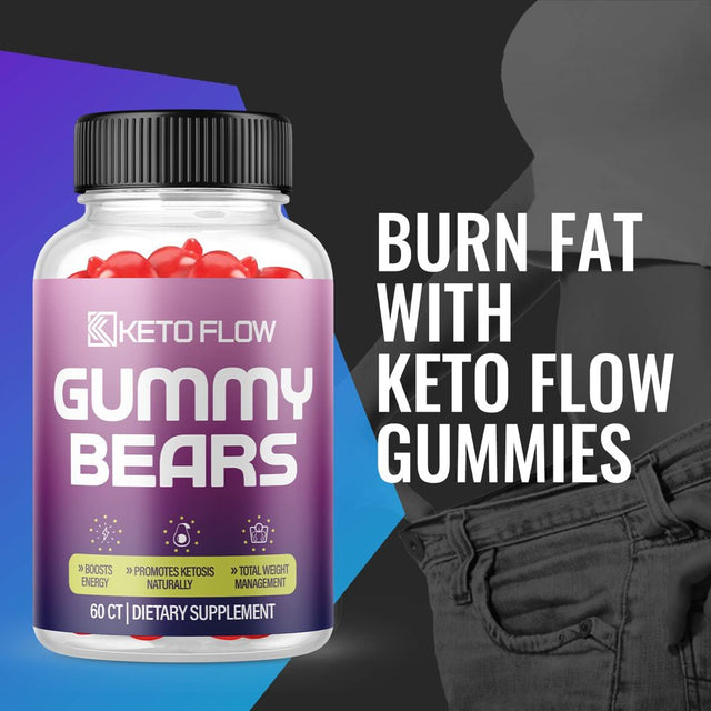 (3 Pack) Keto Flow Gummies - Supplement for Weight Loss - Energy & Focus Boosting Dietary Supplements for Weight Management & Metabolism - Fat Burn - 180 Gummies