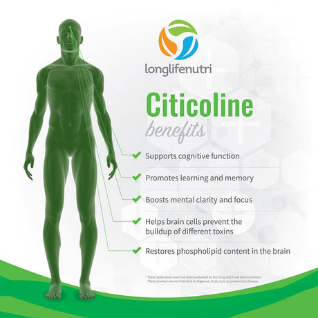 Citicoline CDP Choline 300Mg - 120 Vegetarian Capsules