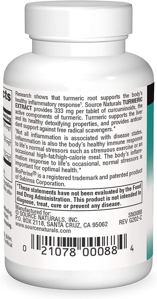 Source Naturals Source Naturals Turmeric Extract, 50 Ea