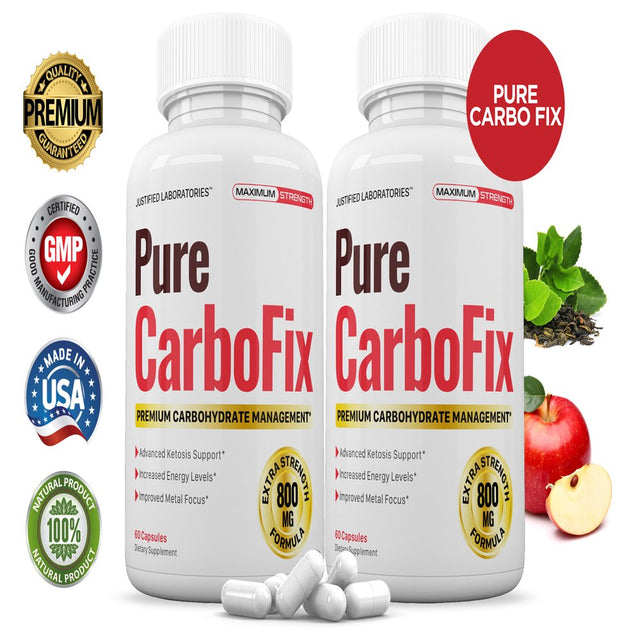 (2 Pack) Pure Carbo Fix Appetite Control Supplement 120 Capsules