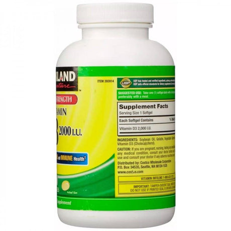 Kirkland Signature Extra Strength Vitamin D3 - 600 Softgels