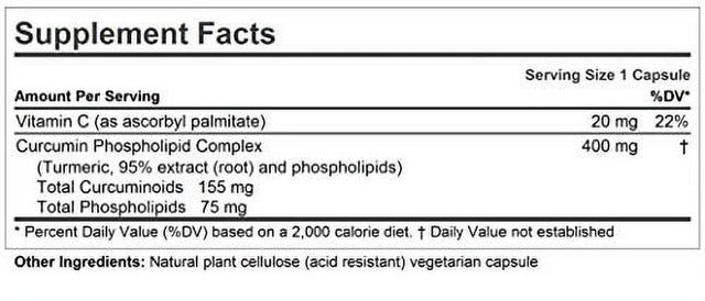 ANDREW LESSMAN Turmeric 400 - 30 Capsules Â€“ 95% Curcuminoids as Phospholipid Complex for Optimum Benefits and Greater Absorption, High Potency Standardized Extract, Small Easy to Swallow Capsul