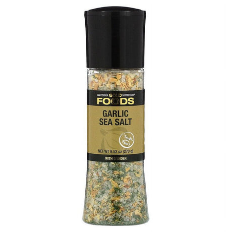 California Gold Nutrition, FOODS - Garlic Sea Salt Grinder, 9.52 Oz