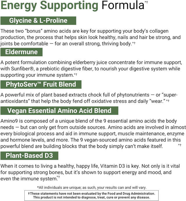 ACTIVATEDYOU Vital Amino Essentials, Complete Essential Amino Acids + Elderberry + Vitamin D3 Support Supplement, Citrus Guava Flavor, 30 Servings